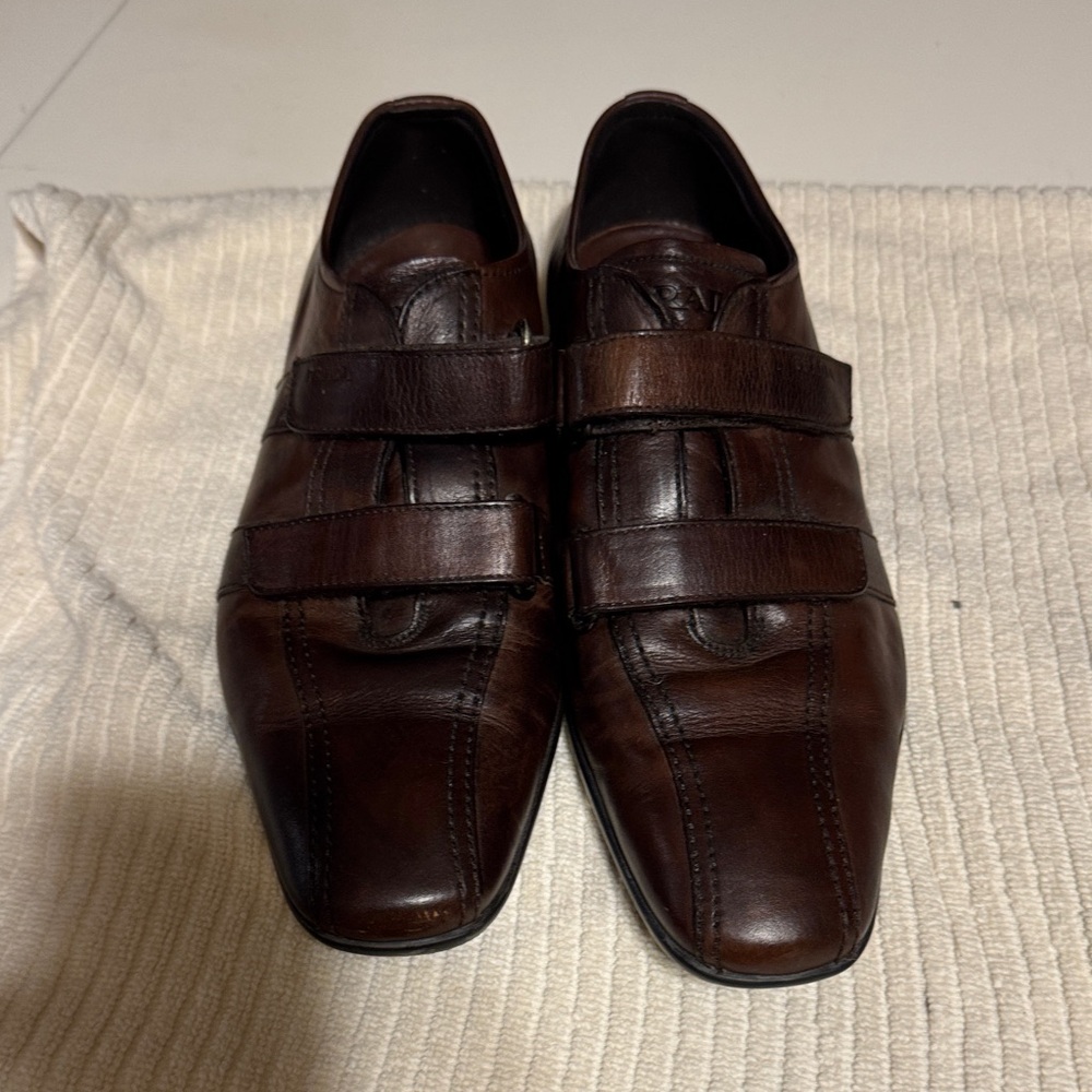 Prada Men's Dark Brown Leather Loafers - Picture 3 of 4
